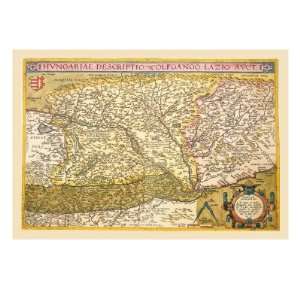  Map of Eastern Europe by Abraham Ortelius, 18x24