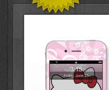 Apple iPhone 4 Hello Kitty Skin cover case skins 3 pack  