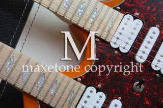Maxetone Gloss Heritage Transparent Yellow 6/12 combo electric guitar 