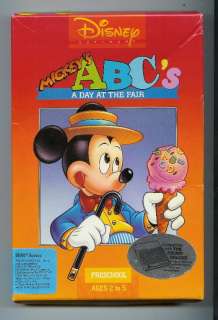 Vintage IBM DISNEY SOFTWARE Mickeys ABCs A Day At The Fair Orig box 