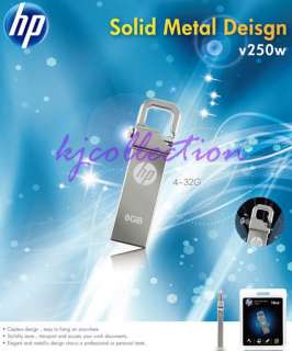 HP 32G 32GB USB Flash Drive KeyChain Metal Clip Disk v250w  