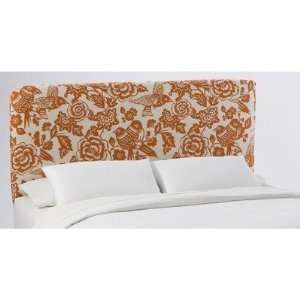  Slipcover Headboard in Canary Tangerine Size Twin