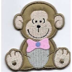  Monkeys  Iron On Embroidered Applique Childrens Monkey 