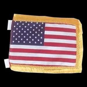  Flag Brackets Multi Colored Cotton, US Flag with gold 
