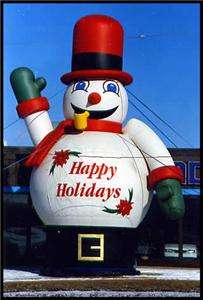 New 20 foot INFLATABLE SNOWMAN WITH BANNER bouncehouses  