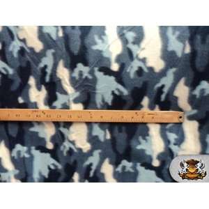  Fleece Printed MISC *CAMOUFLAGE 5* Fabric By the Yard 