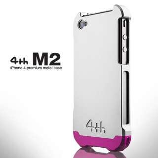 4thDesign Apple iPhone 4 & iPhone 4S M2 Aluminum Case Silver/Pink 