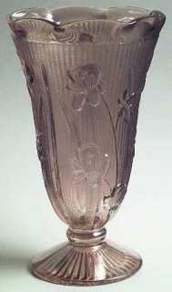   glass pattern iris flora gold iridescent piece flower vase size