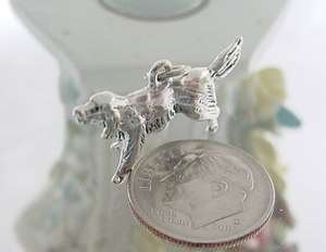 sterling silver *3D IRISH SETTER DOG* charm 152  