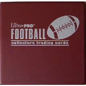   Football Album in Burgundy with a box of 100 Ultra Pro 9 Pocket Sheets