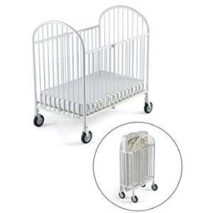   Crib with 4 Foam Mattress Compact Size in White by Foundations Baby