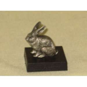 1985 Franklin Mint APPERSON Rabbit Car Hood Ornament Pewter Miniature 