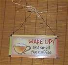 Coffee Cafe Wall Sign Wall Plaque Wake up Coffee Wooden