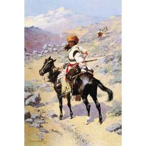  Indian Trapper by Frederic Remington. Size 10.50 X 15.25 