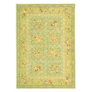   French Tapis FT211A Green and Sand Country 86 x 116 Area Rug Home