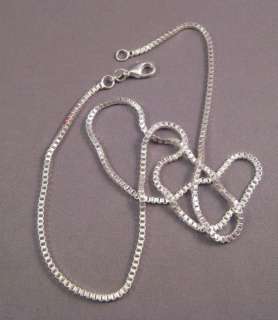 22 Silverplate Box Chain Necklace 1.9mm Lobster Clasp  