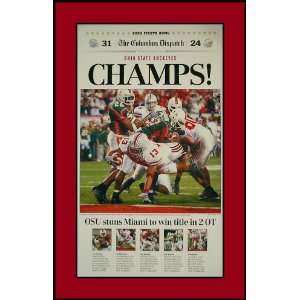  Ohio State Champs Newspaper Reprint Poster Sports 