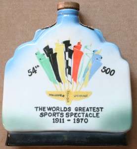 1970 Indianapolis 500 Jim Beam Bottle Indy Decanter  
