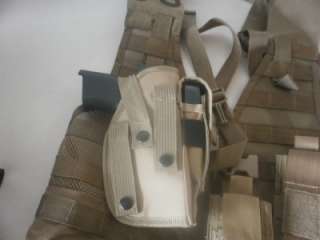 Coyote Brown Fighting Load Carrier FLC Vest W Holster and Paraclete 