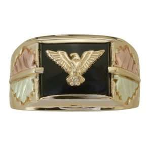  Mens Ring 10k Gold Onyx Size Selectable From 9 14 