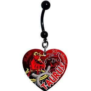  Heart Zodiac Taurus Belly Ring Jewelry