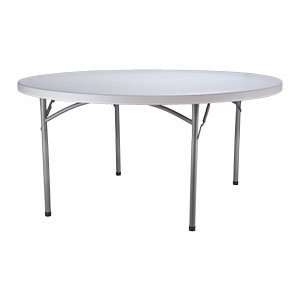   White Granite Round Plastic Folding Table   29 High