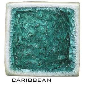  Crackle Glass Tiles 1 x 1 Color Caribbean