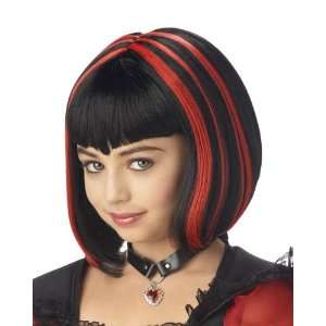   70513CC Vampire Girl Black and Red Wig Child/Tween