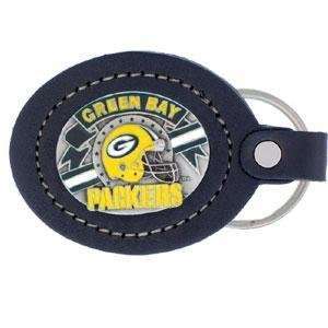    Large Leather Key Chain   Green Bay Packers 