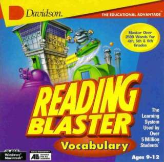 Reading Blaster Vocabulary PC CD kids learn early game  