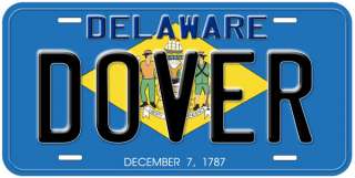 Delaware State Flag Personalized Car Auto License Plate  