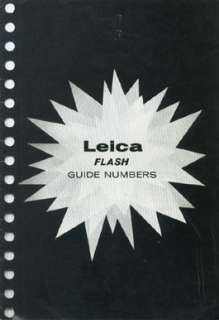 this item is photographic literature leica flash guide numbers 