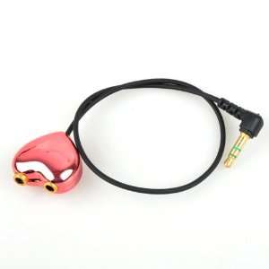   Heart Stereo Headphone Earphone Splitter Cable Adapter Electronics