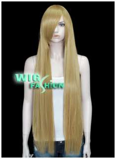 New Fashion Long Straight Light Brown Hair Wig With Long Bangs  