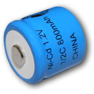   2C Size Rechargeable Battery 800mAh NiCd 1.2V Button Top Cell