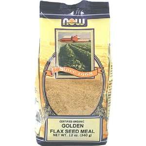 NOW Foods Organic Golden Flax Meal, 12 Ounce Bag  Grocery 