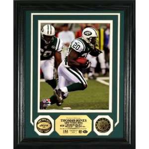  New York Jets THOMAS JONES PHOTOMINT & 24KT GOLD COINS By 