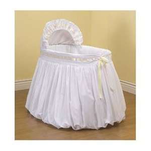 Pretty Ribbon Bassinet Liner/Skirt and Hood with Cream Ribbon   Size 