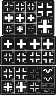   Model Works 148 WWII German Aircraft Markings Stencils AW001  