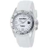 Haurex Italy 1K374DWW Ink White Rubber Band Aluminum Watch