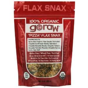 Go Raw   Flax Snax   Pizza Flax   3 oz. Bag  Grocery 