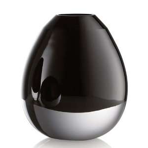  Rogaska Fashionably Late Black Vase  6 inches
