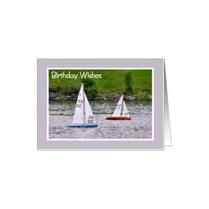 Husband Birthday   Sail Boats Card