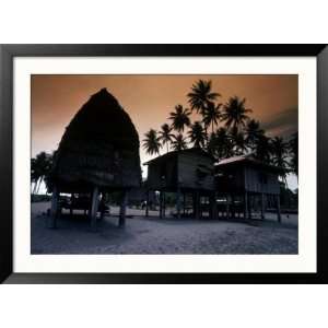  Three Styles of Stilt Huts, Wanagayla Village, Papu Framed 