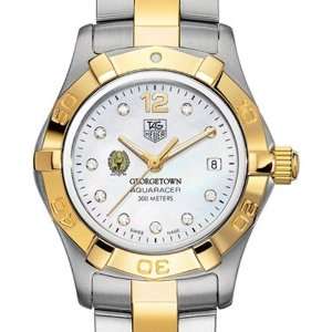  Georgetown University TAG Heuer Watch   Womens Two Tone 