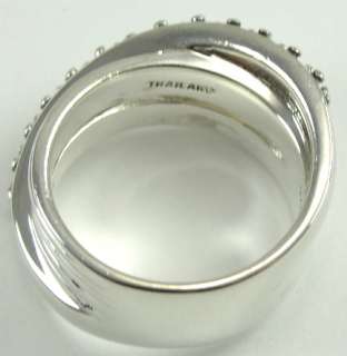Michael Dawkins Sterling Silver Wrap Granulation Ring Size 5.75  