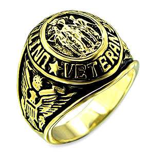   US ARMED FORCES UNITED STATES MILITARY VETERAN RING SIZE 8  