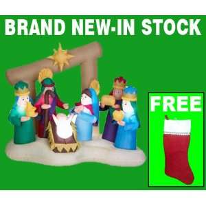   Inflatable Nativity Scene Outdoor Xmas Inflatable Lawn Decoration With