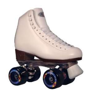  Riedell 121W Krypto Roller Skates   Size 8.5   Wide (white 