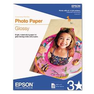  Epson Products   Epson   Glossy Photo Paper, 60 lbs., Glossy 